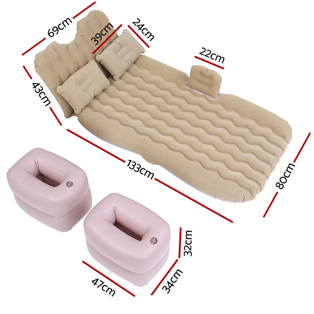 Car Mattress | 176x80cm Inflatable SUV Back Seat Camping Bed | Beige