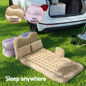 Car Mattress | 176x80cm Inflatable SUV Back Seat Camping Bed | Beige