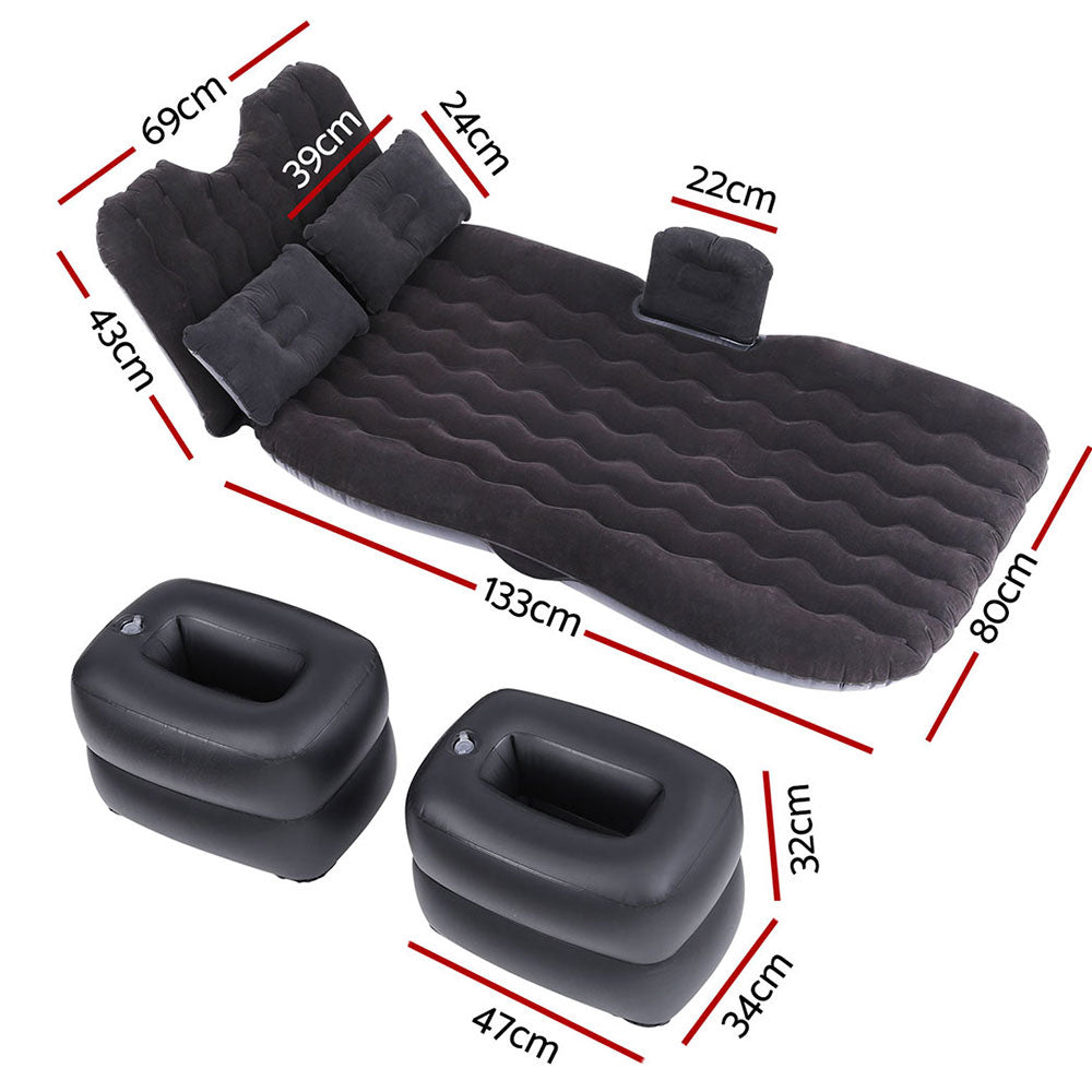 Car Mattress | 176x80cm Inflatable SUV Back Seat Camping Bed | Charcoal