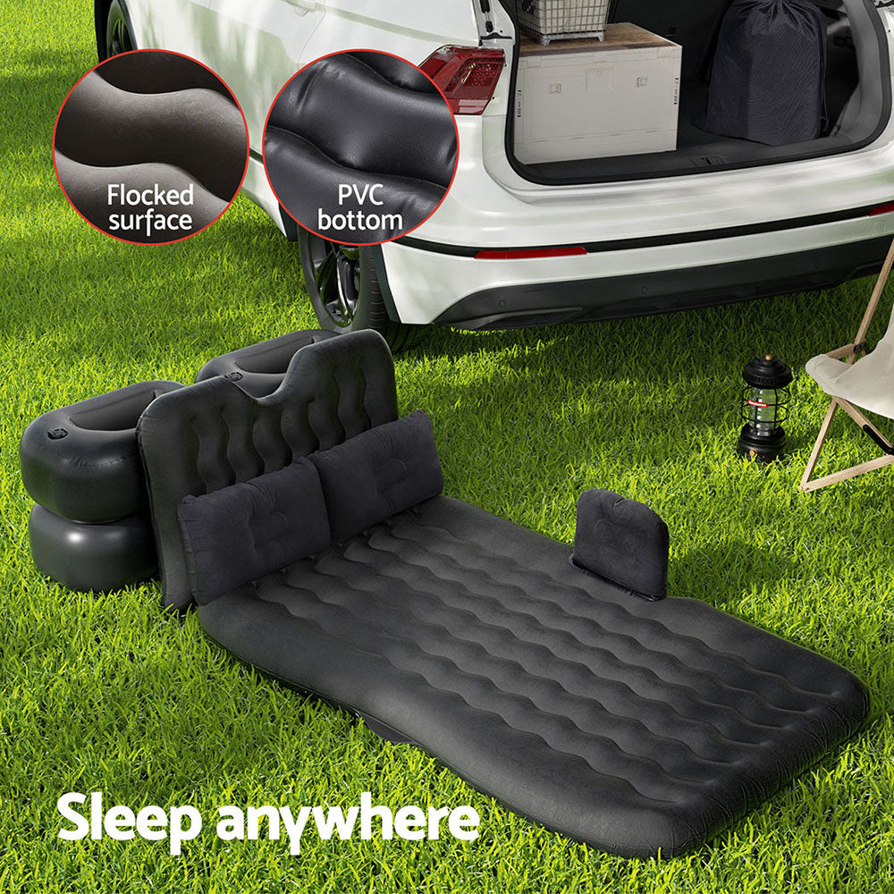 Car Mattress | 176x80cm Inflatable SUV Back Seat Camping Bed | Charcoal