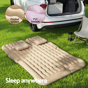 Car Mattress | 175x130cm Inflatable SUV Back Seat Camping Bed | Beige