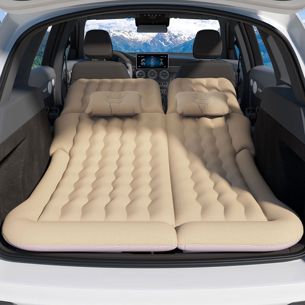Car Mattress | 175x130cm Inflatable SUV Back Seat Camping Bed | Beige