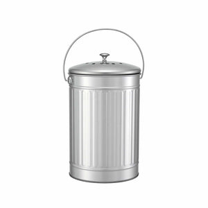 Gardeon Compost Bin Kitchen Countertop Food Waste Caddy 6L Silver