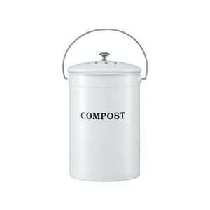 Gardeon Compost Bin Kitchen Compost Caddy Food Waste Bin Bench White