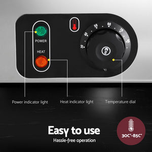 Commercial Food Warmer | Electric Bain Marie | 4 Buffet Pans | Stainless Steel