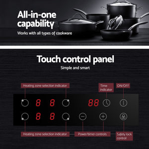 Electric Ceramic Cooktop 60cm | Touch Control | Grey