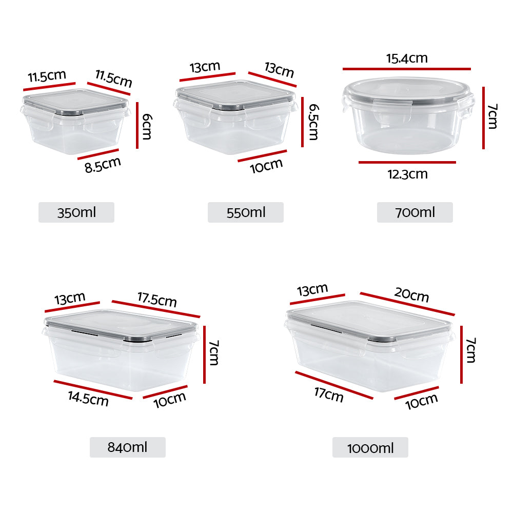 5-Star Chef Cereal Dispenser | Food Storage Container | 16PCS Set