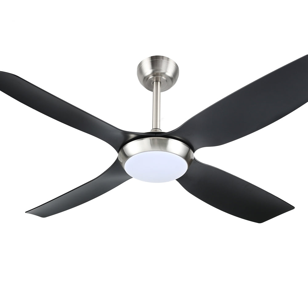 Ceiling Fan 52" | DC Motor with LED Light & Remote Control | Black Finish