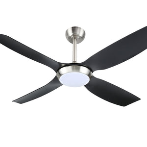 Ceiling Fan 52" | DC Motor with LED Light & Remote Control | Black Finish