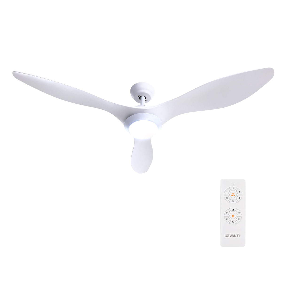 52'' Ceiling Fan with Light & Remote DC Motor | 3 Blades | 1300mm