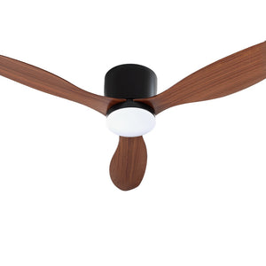 Ceiling Fan 52" | DC Motor with LED Light & Remote Control | Dark Wood Finish