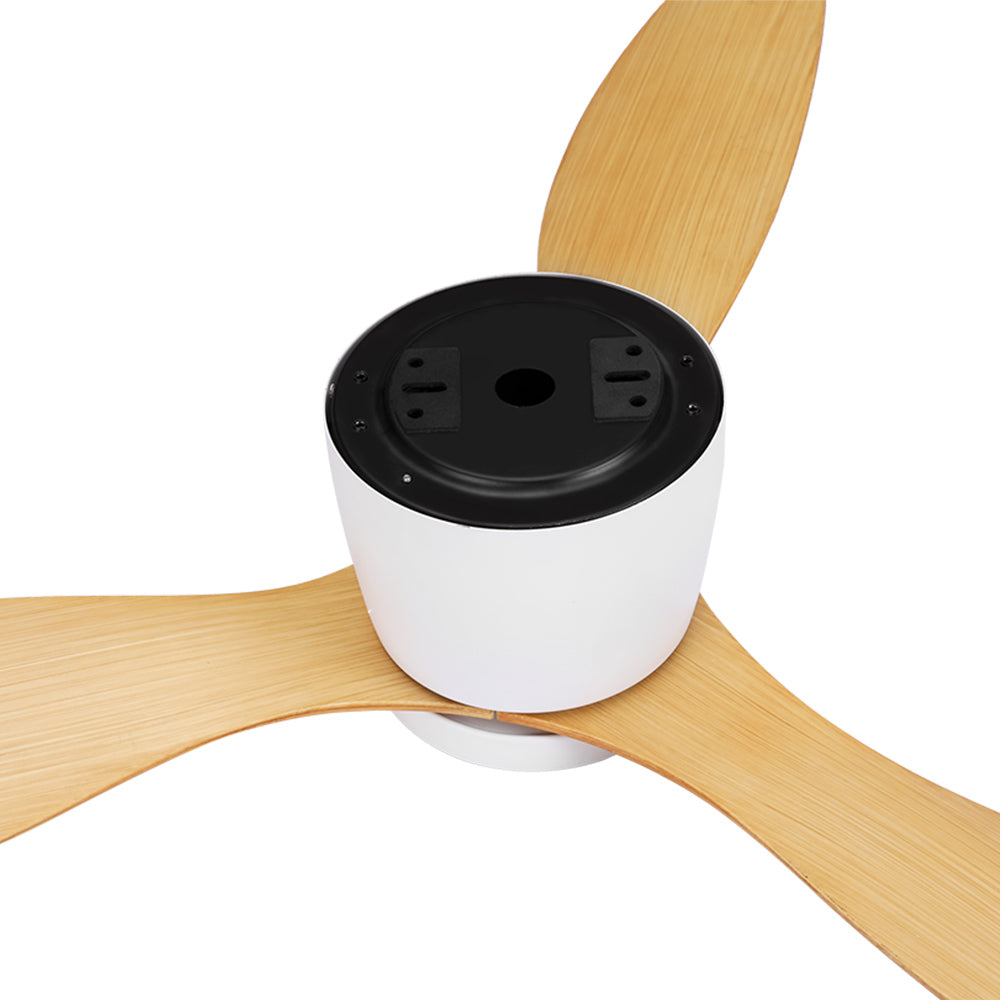 Devanti 52'' Ceiling Fan | DC Motor | Light | Remote | Light Wood