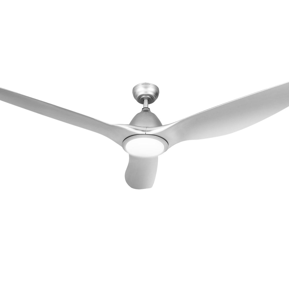 Ceiling Fan | 64 Inch | DC Motor with Light & Remote | Silver