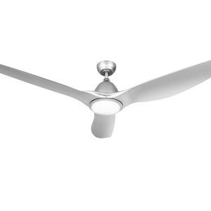 Ceiling Fan | 64 Inch | DC Motor with Light & Remote | Silver