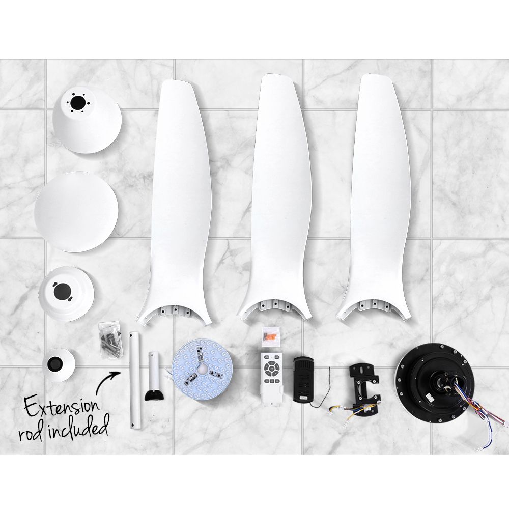 64'' Ceiling Fan with LED Light & Remote | DC Motor | 3 Blades