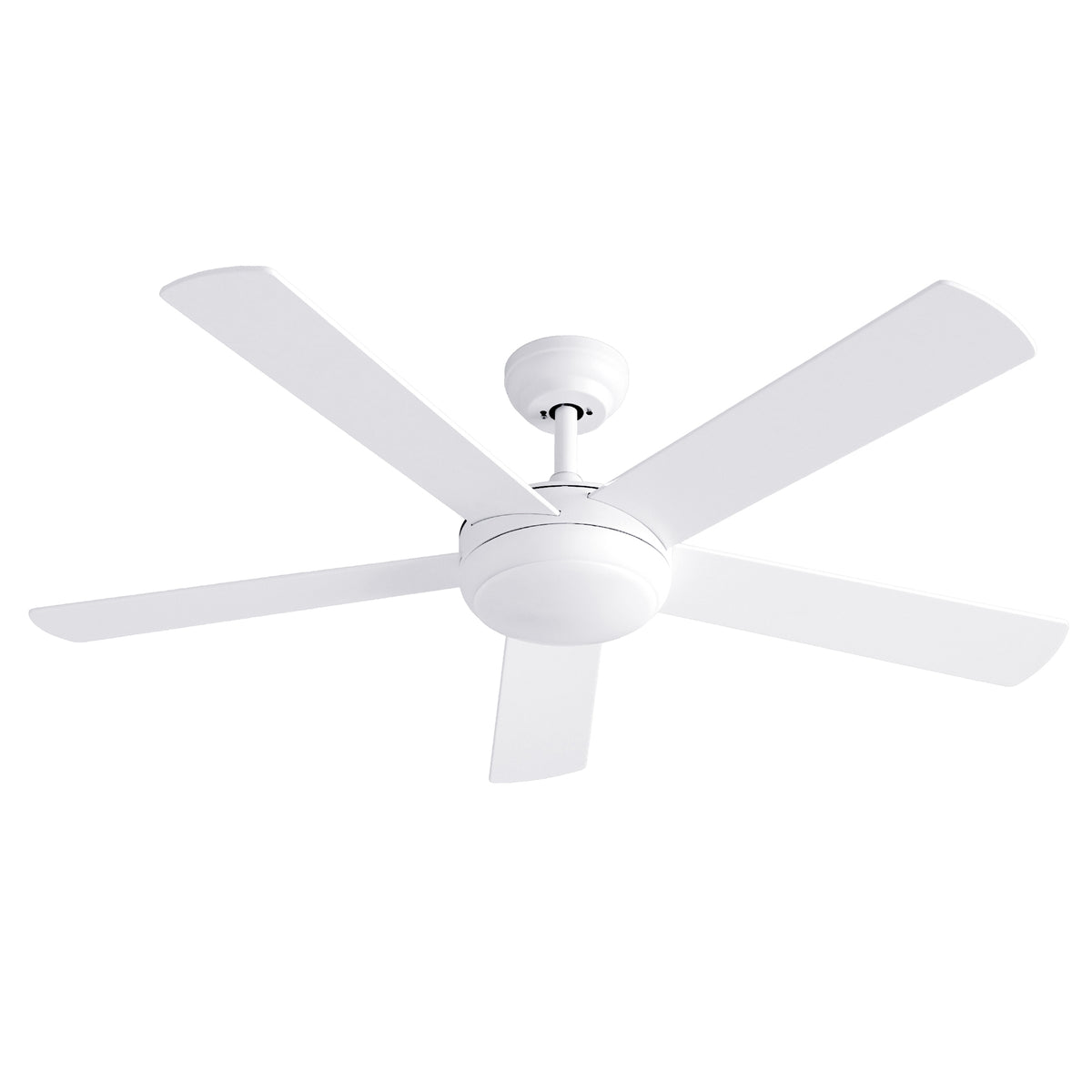 52 Inch Ceiling Fan with Light | 5 Blades | DC Motor | Remote | White