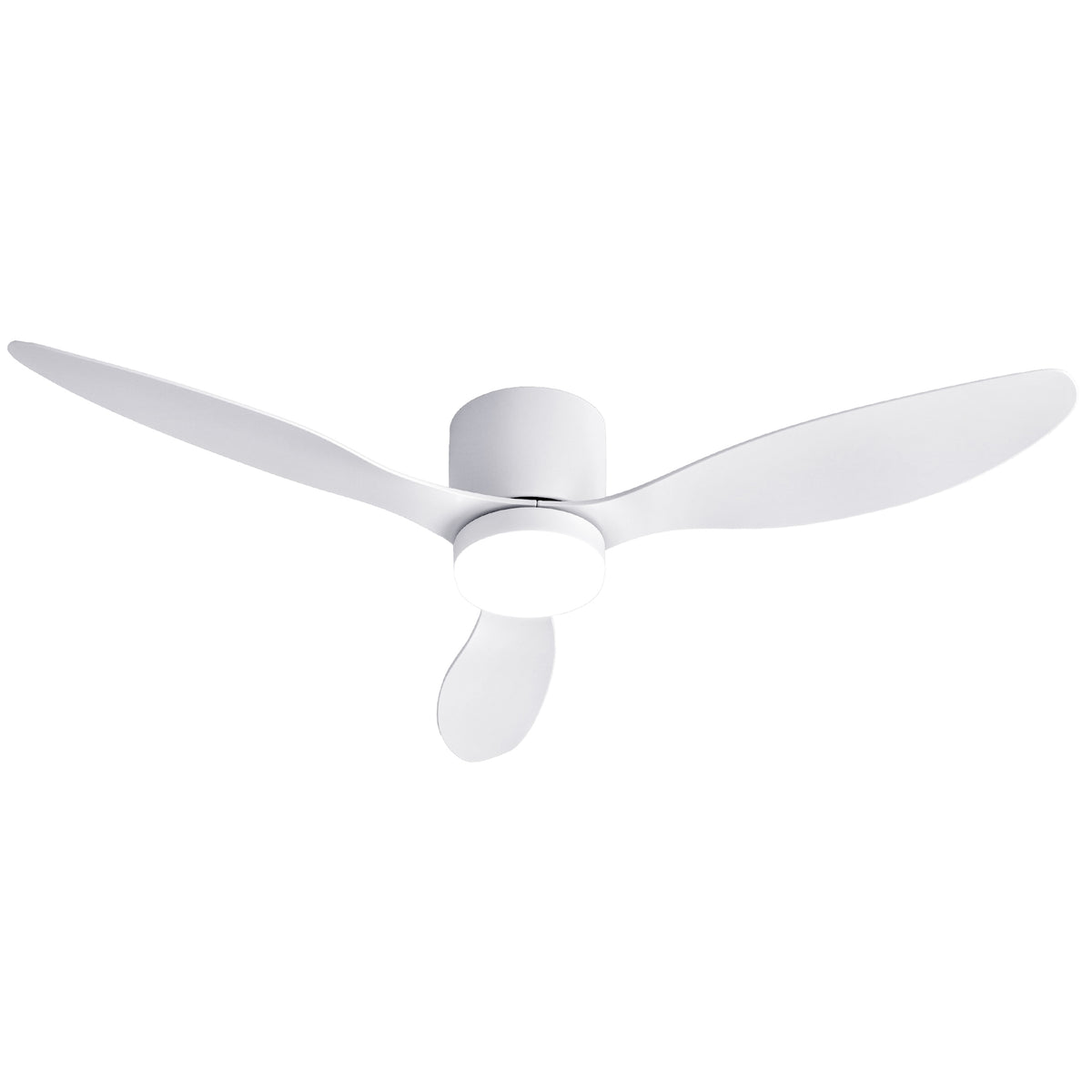 52 Inch Ceiling Fan with Light | 3 Blades | DC Motor | Remote | White