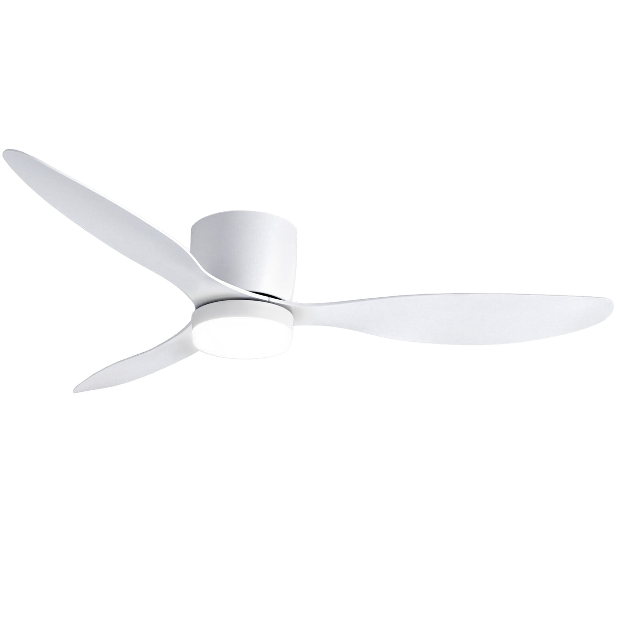 52 Inch Ceiling Fan with Light | 3 Blades | DC Motor | Remote | White