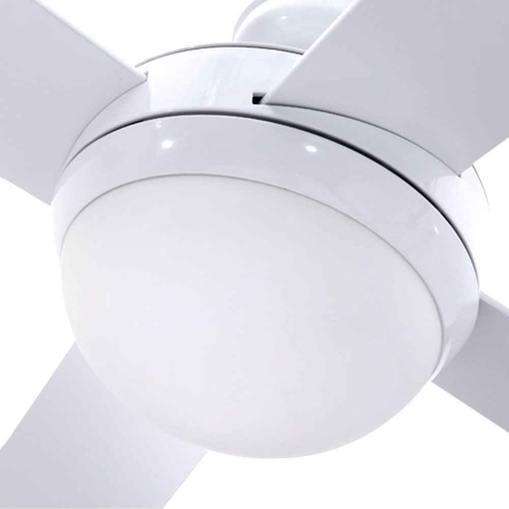 52'' Ceiling Fan w/Light & Remote | White