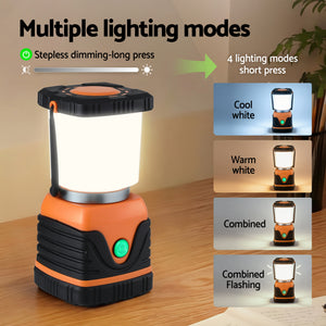 LED Camping Lanterns Set 2pc | 1000LM | Waterproof | Portable Emergency Lights (Pack A)