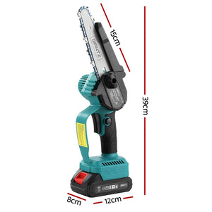 Mini Cordless Electric Chainsaw | 6" | Rechargeable Wood Cutter | Portable Pruning Tool