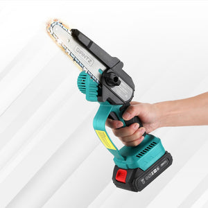 Mini Cordless Electric Chainsaw | 6" | Rechargeable Wood Cutter | Portable Pruning Tool