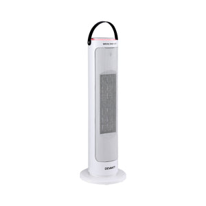 2000W Ceramic Tower Heater | Oscillating Indoor Space Heater | White
