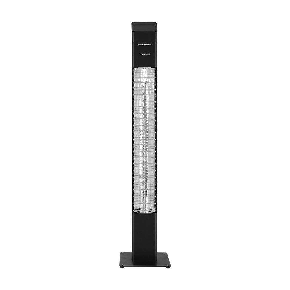 Devanti Radiant Tower Heater | Electric Portable | Remote Control | 2000W Heating