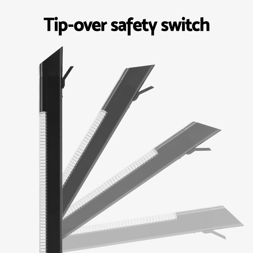 Devanti Radiant Tower Heater | Electric Portable | Remote Control | 2000W Heating