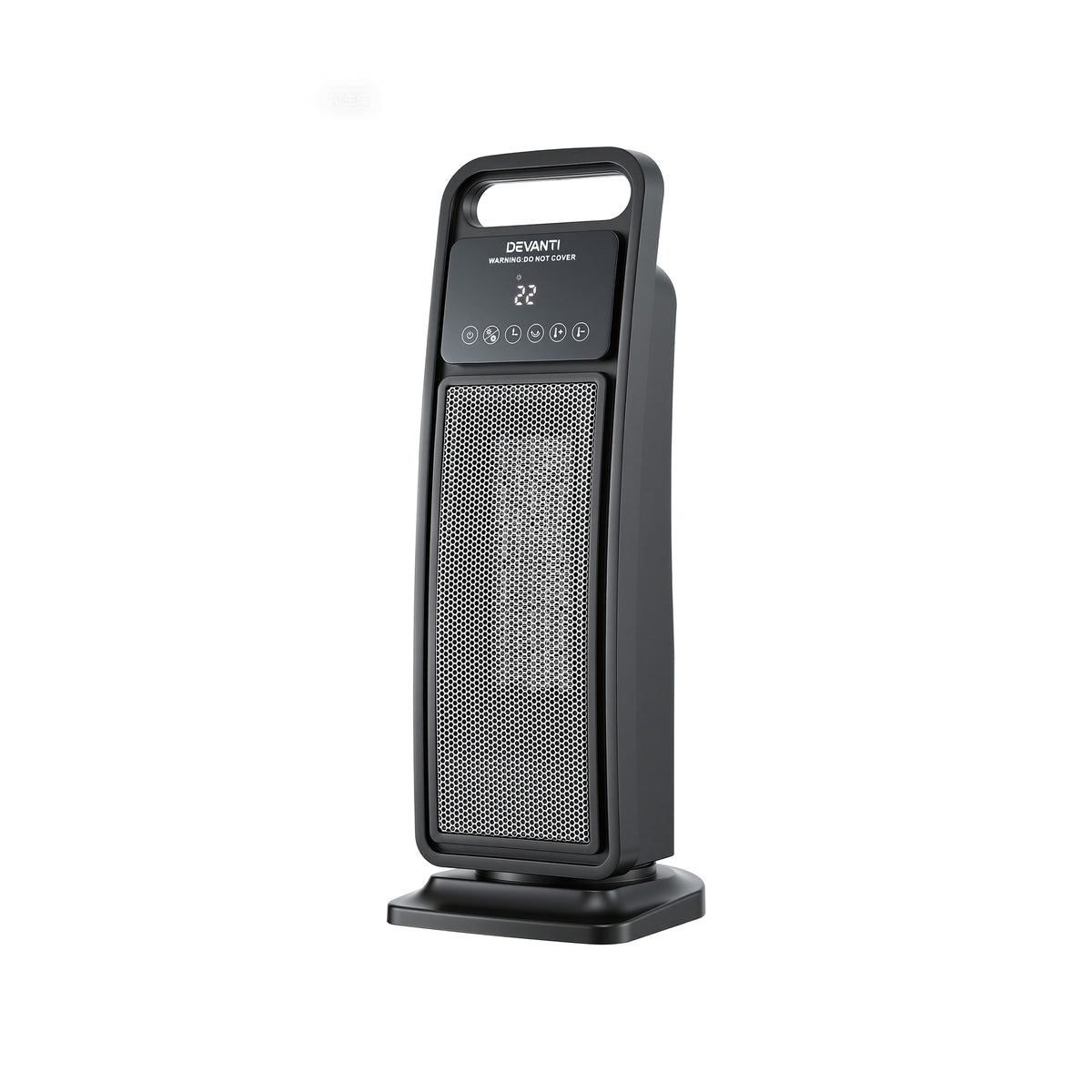 2000W Ceramic Tower Heater | Oscillating Indoor Space Heater | Black