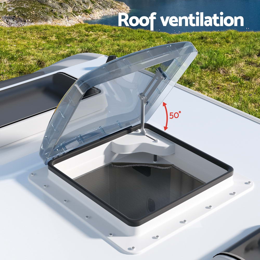 Weisshorn Caravan Roof Vent | Air Exhaust Hatch | RV Camper | White