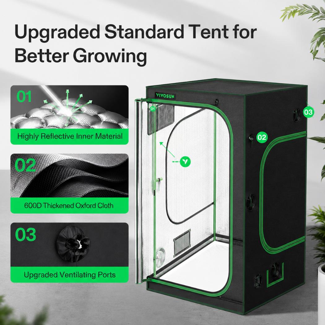 Advanced Smart Grow Tent Package | 4x4 ft | 500W Full Spectrum LED