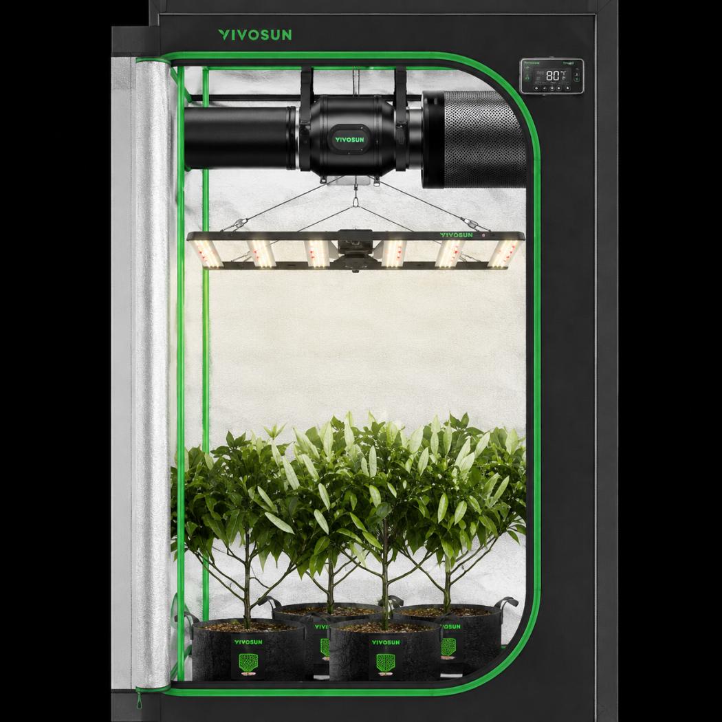 Advanced Smart Grow Tent Package | 4x4 ft | 500W Full Spectrum LED