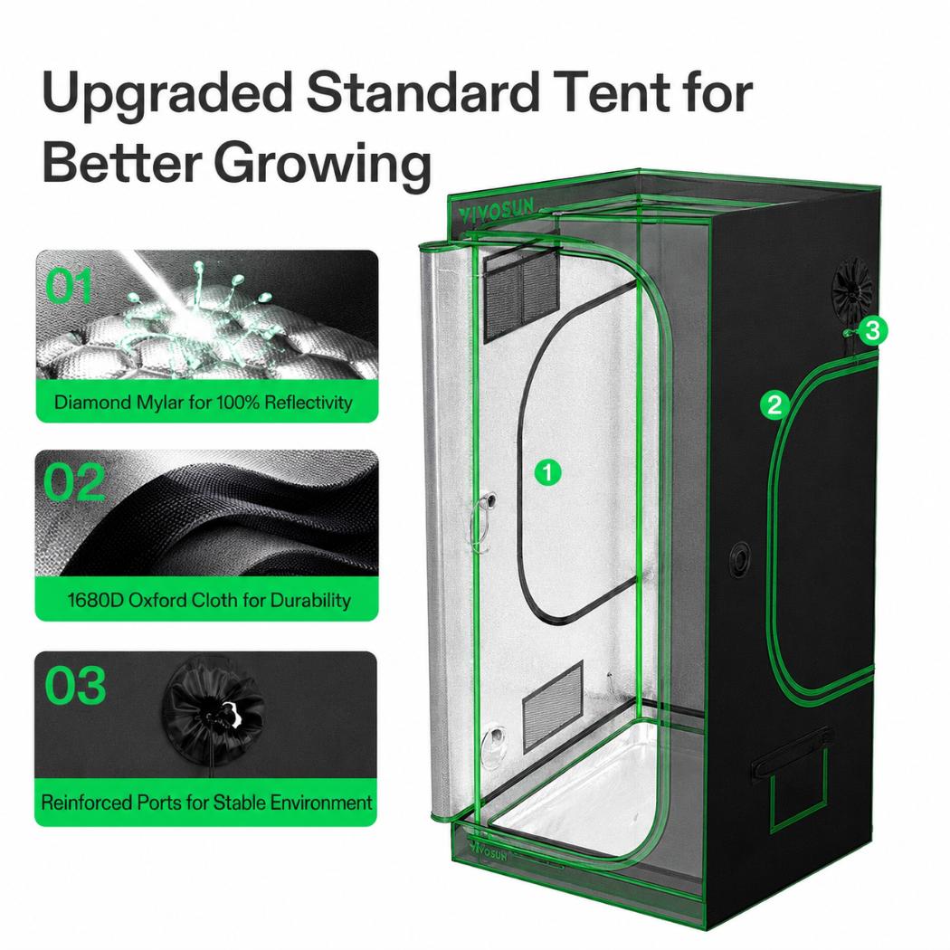 Bar-Style LED Smart Grow Tent Kit | 3x3 ft | 320W Full Spectrum Light