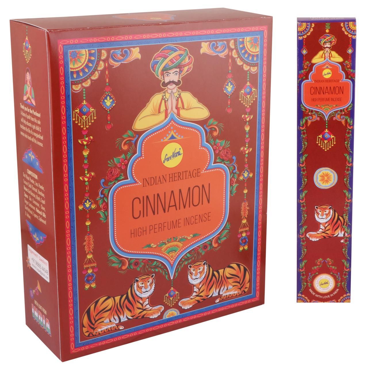 Cinnamon Incense Sticks | Sree Vani Indian Heritage | 180 Grams