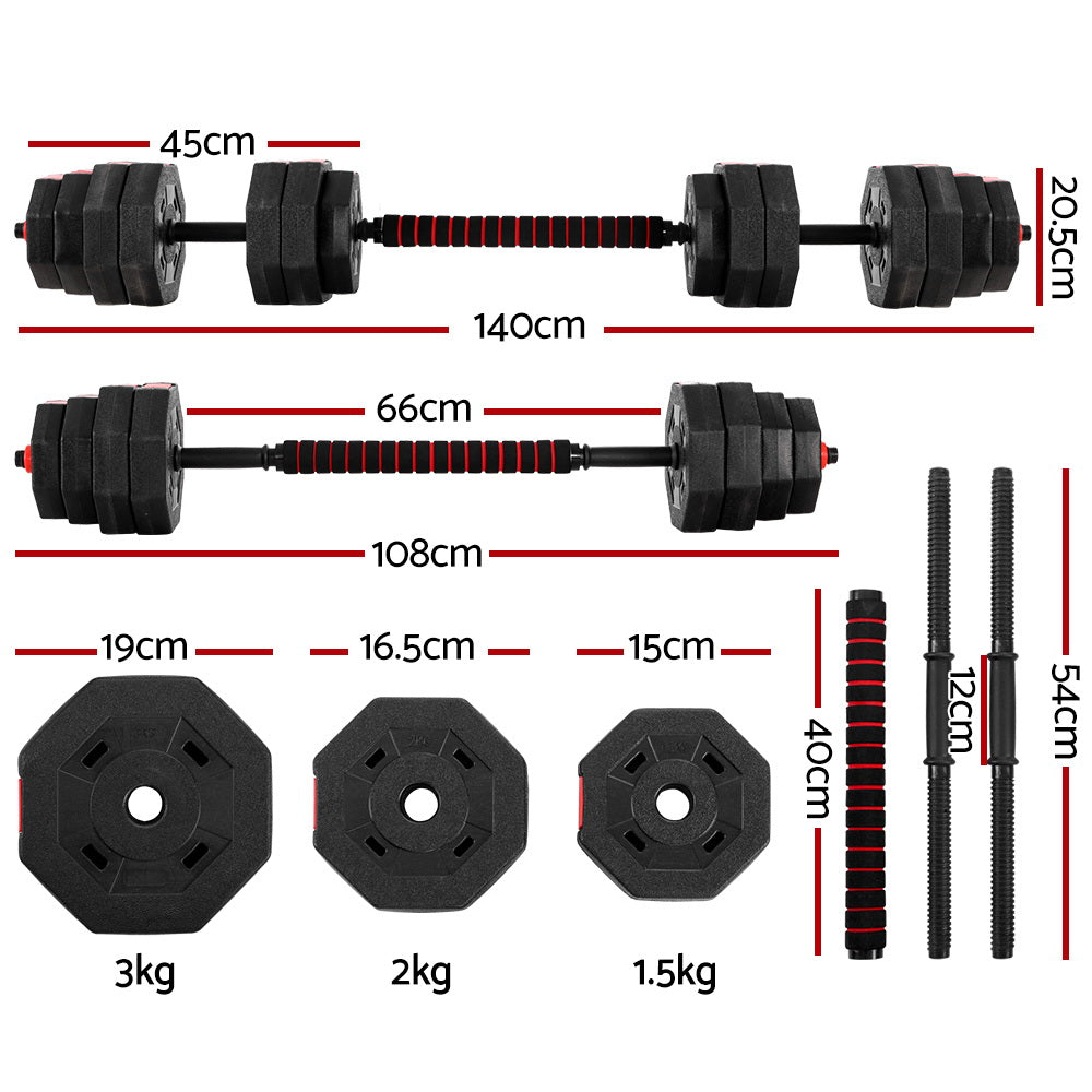 Everfit 40kg Dumbbells Barbell Set | Adjustable Dumbbell | Weight Lifting