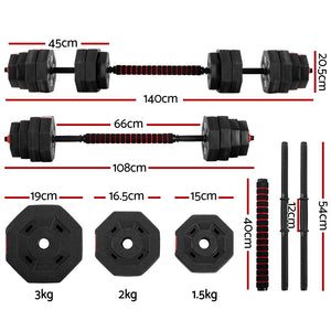 Everfit 40kg Dumbbells Barbell Set | Adjustable Dumbbell | Weight Lifting