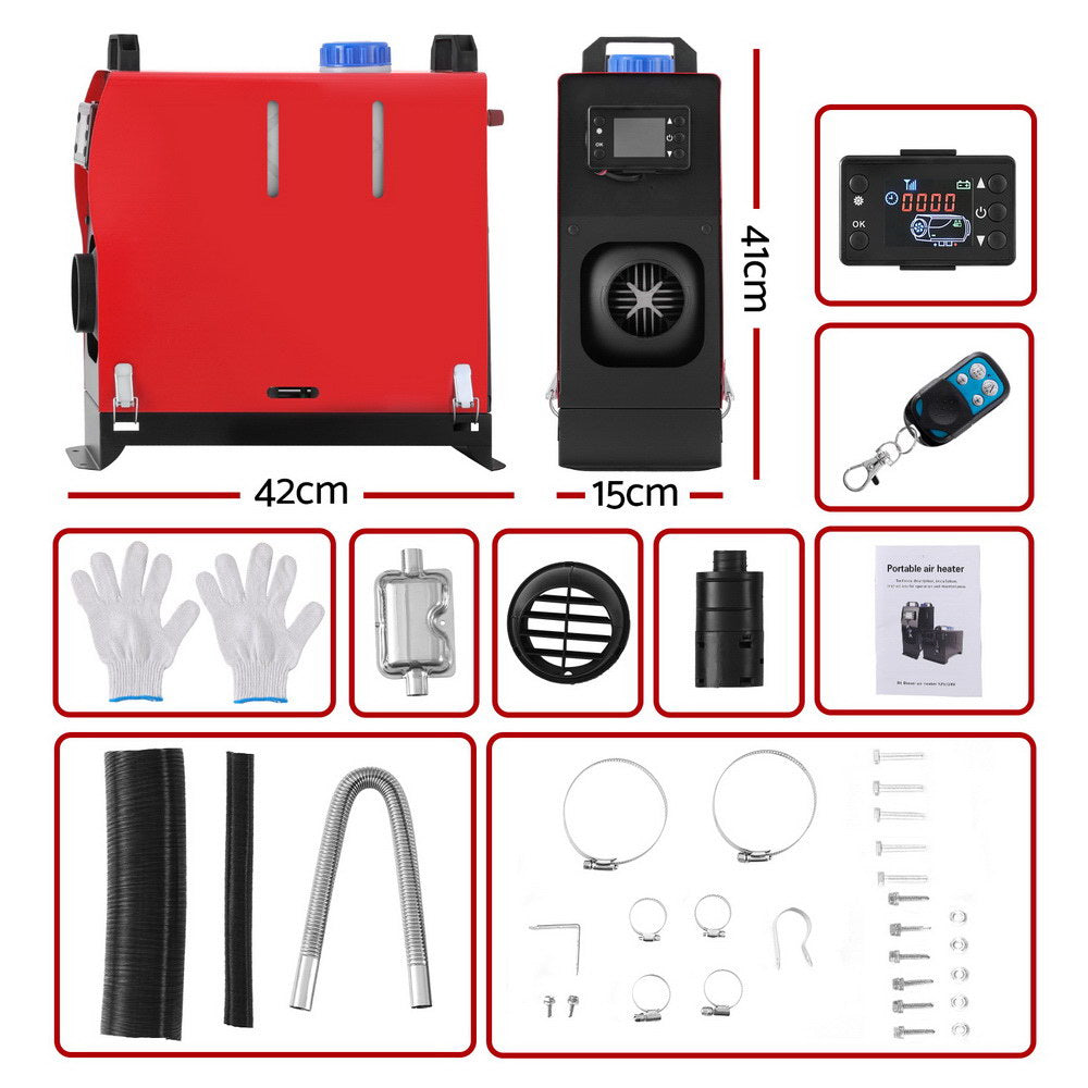 Giantz Diesel Air Heater | All-in-one | 12V | 5KW | LCD Remote Control | Car RV Indoors | 2025 Caravan Machinery