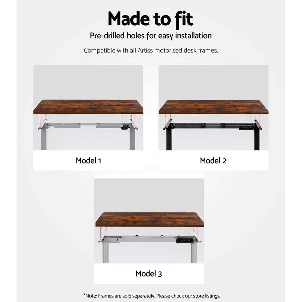 Standing Desk Top | Rustic Brown | 120CM