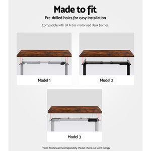 Standing Desk Top | Rustic Brown | 120CM