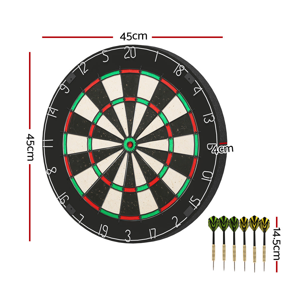 18" Dartboard | Dart Board | With Steel Darts | Competition Party Game