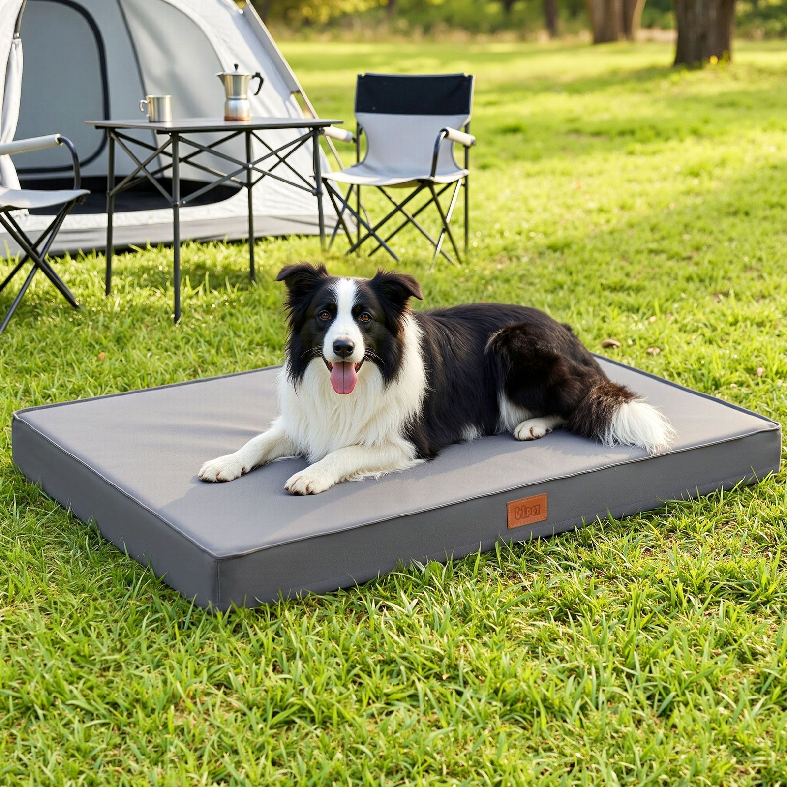 Orthopaedic Dog Bed | XL Water-Resistant Egg Crate Foam Mat | Grey