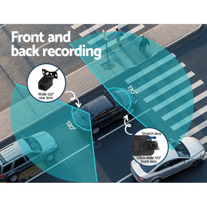 UL-tech Dash Camera | 1080P 9.66" | Front and Rear View Cam | Car DVR Recorder