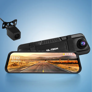 UL-tech Dash Camera | 1080P 9.66" | Front and Rear View Cam | Car DVR Recorder
