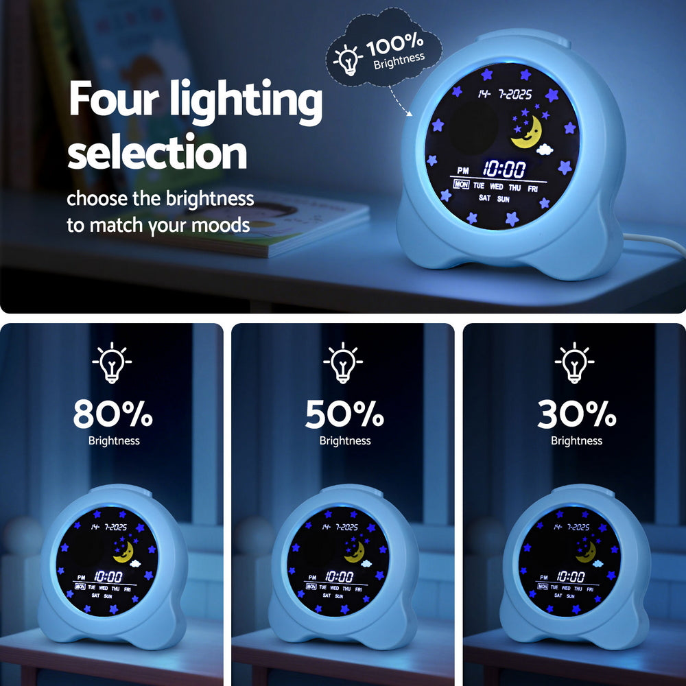 Digital Day Clock 3.8" | Calendar & Alarm | LCD Display | Blue