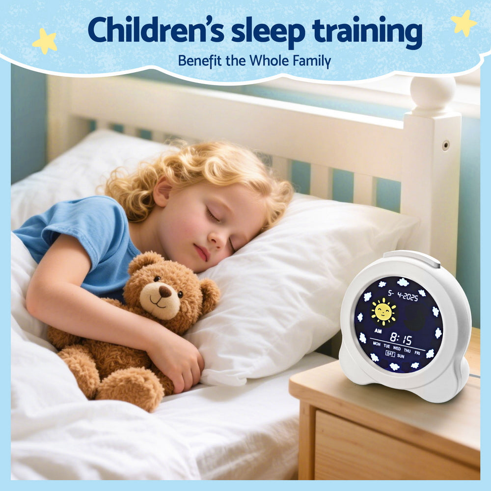 Digital Day Clock 3.8" | Calendar & Alarm | LCD Display | White