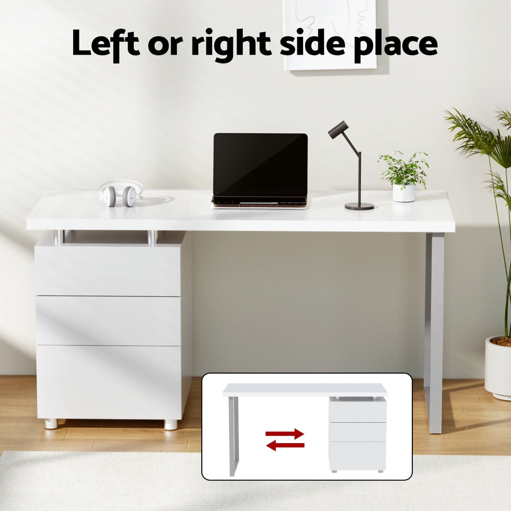 Artiss Computer Desk & Executive Office Chairs Set | White