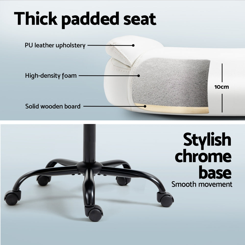 Artiss Computer Desk & Executive Office Chairs Set | White