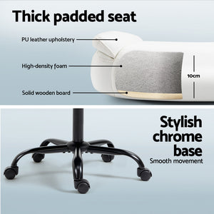 Artiss Computer Desk & Executive Office Chairs Set | White