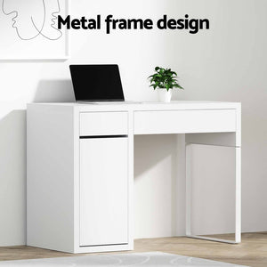 Computer Desk | Drawer Cabinet | White